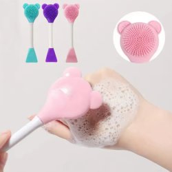 براش مخصوص ماسک و ماساژ سیلیکونی دوطرفه پرزدار